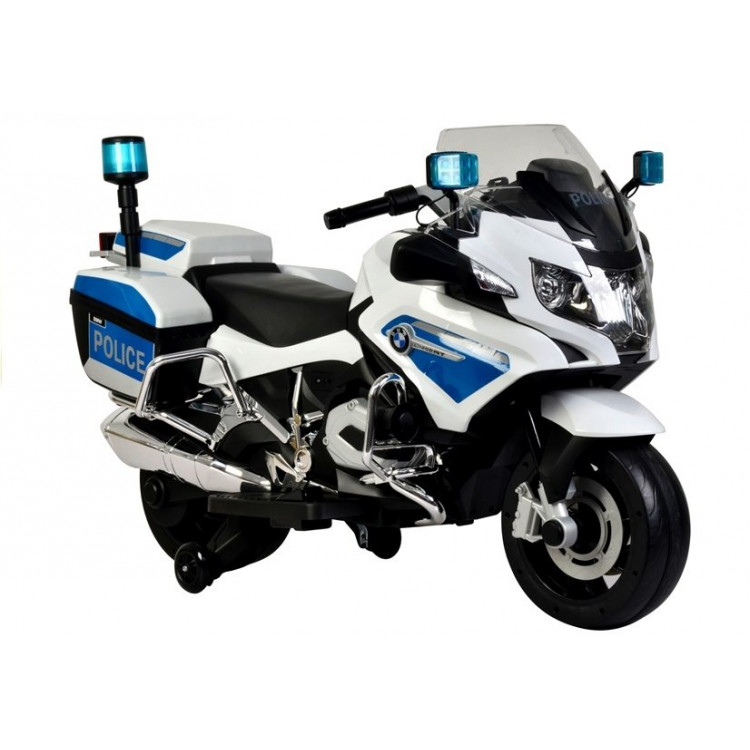 Elektrická motorka BMW - policajná - biela